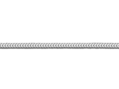 Schlangenkette Aus Sterlingsilber, Kantig, Diamantschliff, 1,2 mm, 45 cm - Standard Bild - 3