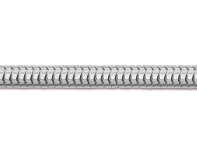 Schlangenkette Aus Sterlingsilber, Rund, 3,0 mm, 18 cm, Mit Echtheitsstempel - Standard Bild - 3