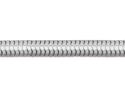 Schlangenkette Aus Sterlingsilber, Rund, 5,0 mm, 40 cm, Mit Echtheitsstempel - Standard Bild - 3