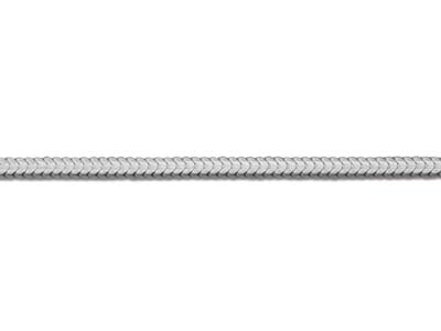 Schlangenkette Aus Sterlingsilber, Kantig, 1,2 mm, 40 cm - Standard Bild - 3