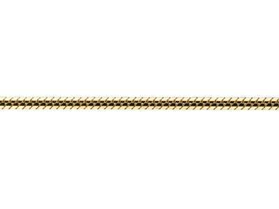 Schlangenkette, Diamantschliff, 1,15mm, Lose, 9kt Gelbgold