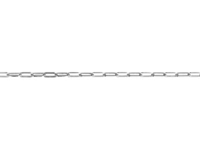 St Sil 3.1mm Loose Wide Sq Wire Trace Chain, 100  Recyceltes Silber