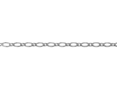 St Sil 5.9mm Loose Figaro Baroque Trace Chain, 100  Recyceltes Silber
