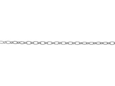 St Sil 4mm Loose Figaro Baroque Trace Two Part Chain, 100  Recyceltes Silber