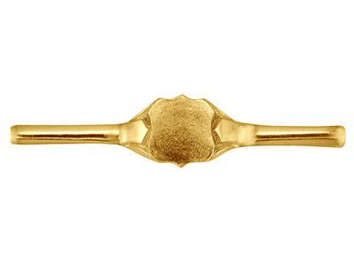 Herrenring Aus 9kt Gelbgold, Kg4918, 2,00mm, Wappen-siegelring, 14x12mm, Mit Echtheitsstempel, Weichgeglüht