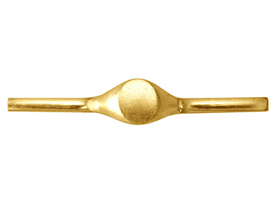 Damenring Aus 18kt Gelbgold, Kl6005, 2,00mm, Ovaler Siegelring, 11x9mm, Mit Echtheitsstempel, Weichgeglüht, 100  Recyceltes Gold